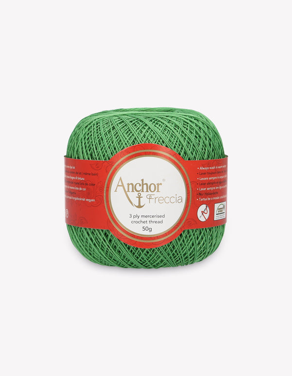 Anchor Freccia 16 Crochet Yarn 3ply 50g Ball - Leaf Green (0242)