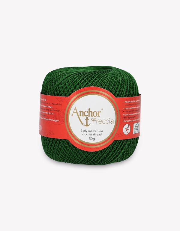 Anchor Freccia 16 Crochet Yarn 3ply 50g Ball - Dark Green (0322)