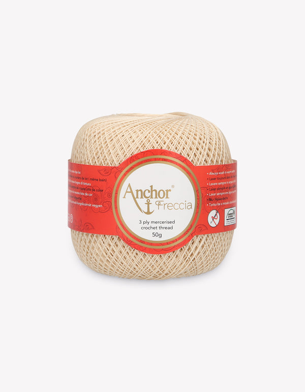 Anchor Freccia 16 Crochet Yarn 3ply 50g Ball - Beige (0387)
