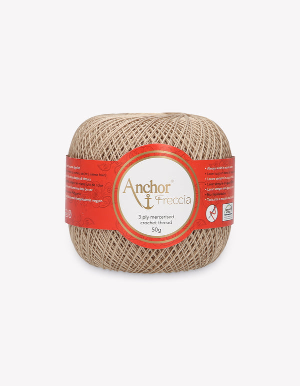 Anchor Freccia 16 Crochet Yarn 3ply 50g Ball - Taupe (0388)