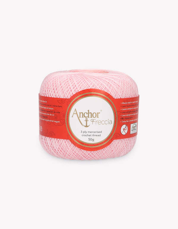 Anchor Freccia 20 Crochet Yarn 3ply 50g Ball - Light Pink (0048)