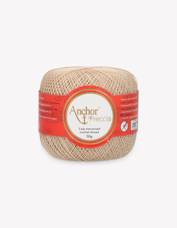 Anchor Freccia 20 Crochet Yarn 3ply 50g Ball - Beige Brown (0286)