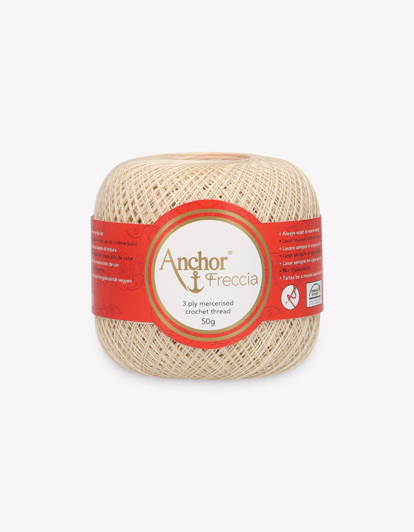 Anchor Freccia 20 Crochet Yarn 3ply 50g Ball - Beige (0387)
