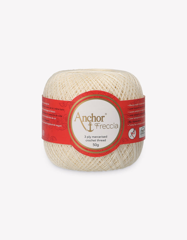 Anchor Freccia 20 Crochet Yarn 3ply 50g Ball - Cream (6650)