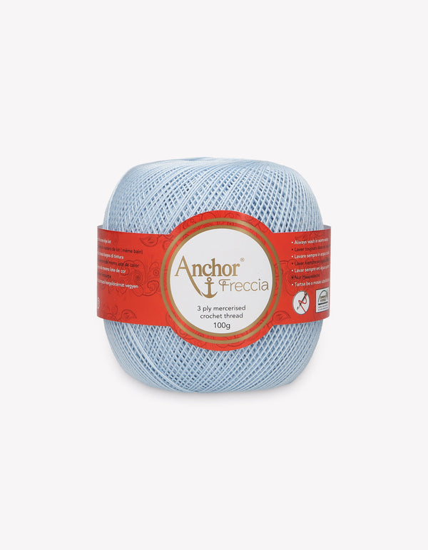 Anchor Freccia 6 Crochet Yarn 3ply 100g Ball - Pale Blue (0128)
