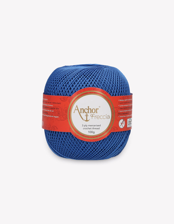Anchor Freccia 6 Crochet Yarn 3ply 100g Ball - Mid Blue (0142)