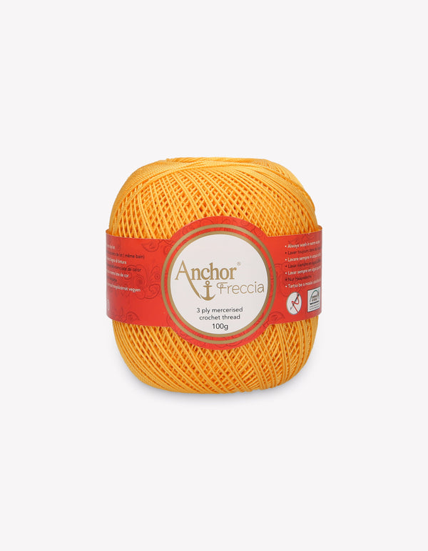 Anchor Freccia 6 Crochet Yarn 3ply 100g Ball - Light Orange (0302)