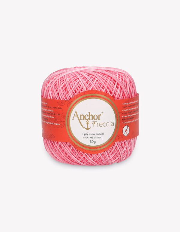 Anchor Freccia 6 Multicolour Crochet Yarn 3ply 50g Ball - Pink (1201)