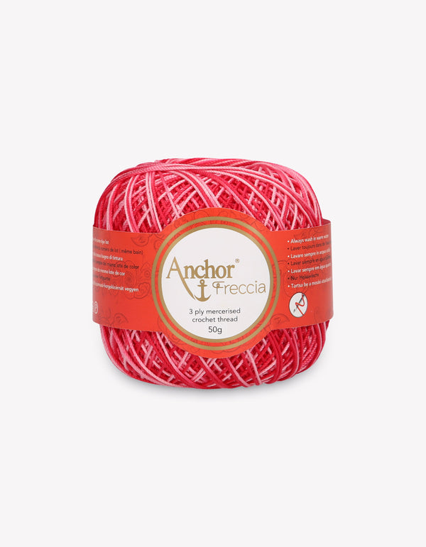 Anchor Freccia 6 Multicolour Crochet Yarn 3ply 50g Ball - Pink (1203)