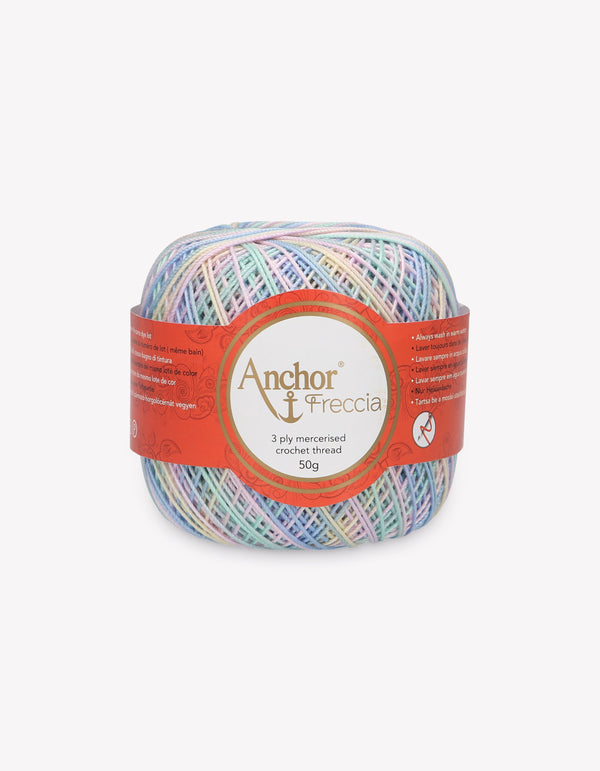 Anchor Freccia 6 Multicolour Crochet Yarn 3ply 50g Ball - Pastel Mixed (9427)