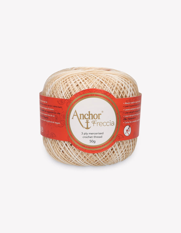 Anchor Freccia 6 Multicolour Crochet Yarn 3ply 50g Ball - Beige (9438)