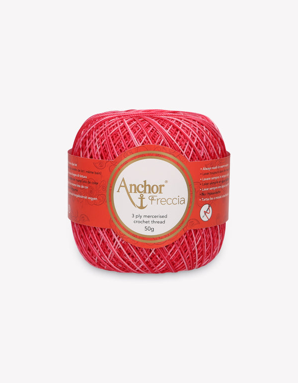 Anchor Freccia 12 Multicolour Crochet Yarn 3ply 50g Ball - Pink (1203)