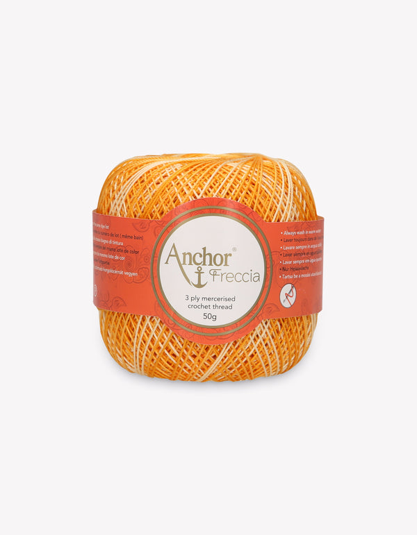Anchor Freccia 12 Multicolour Crochet Yarn 3ply 50g Ball - Orange (9429)
