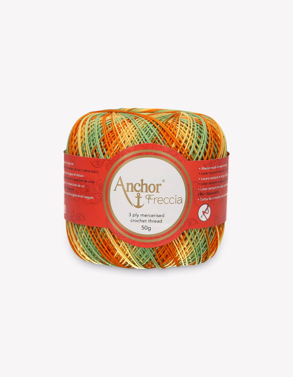 Anchor Freccia 12 Multicolour Crochet Yarn 3ply 50g Ball - Bright Mixed (9453)