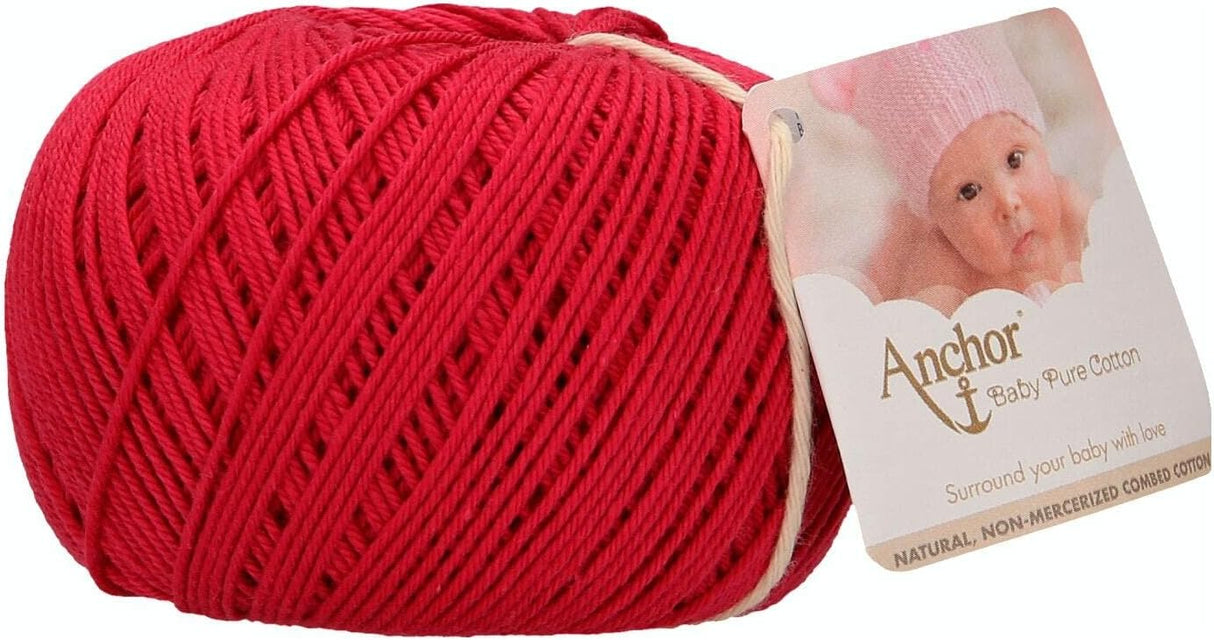 Anchor Baby Pure Cotton Crochet/Knitting Yarn 4ply 50g - Fuchsia (0429)