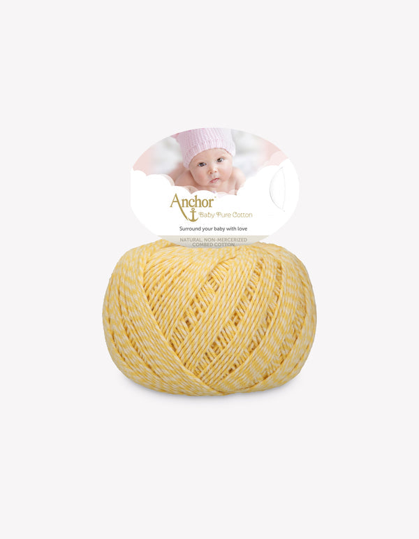 Anchor Baby Pure Cotton Crochet/Kinitting Yarn 50g - Creamy Yellow (0509)