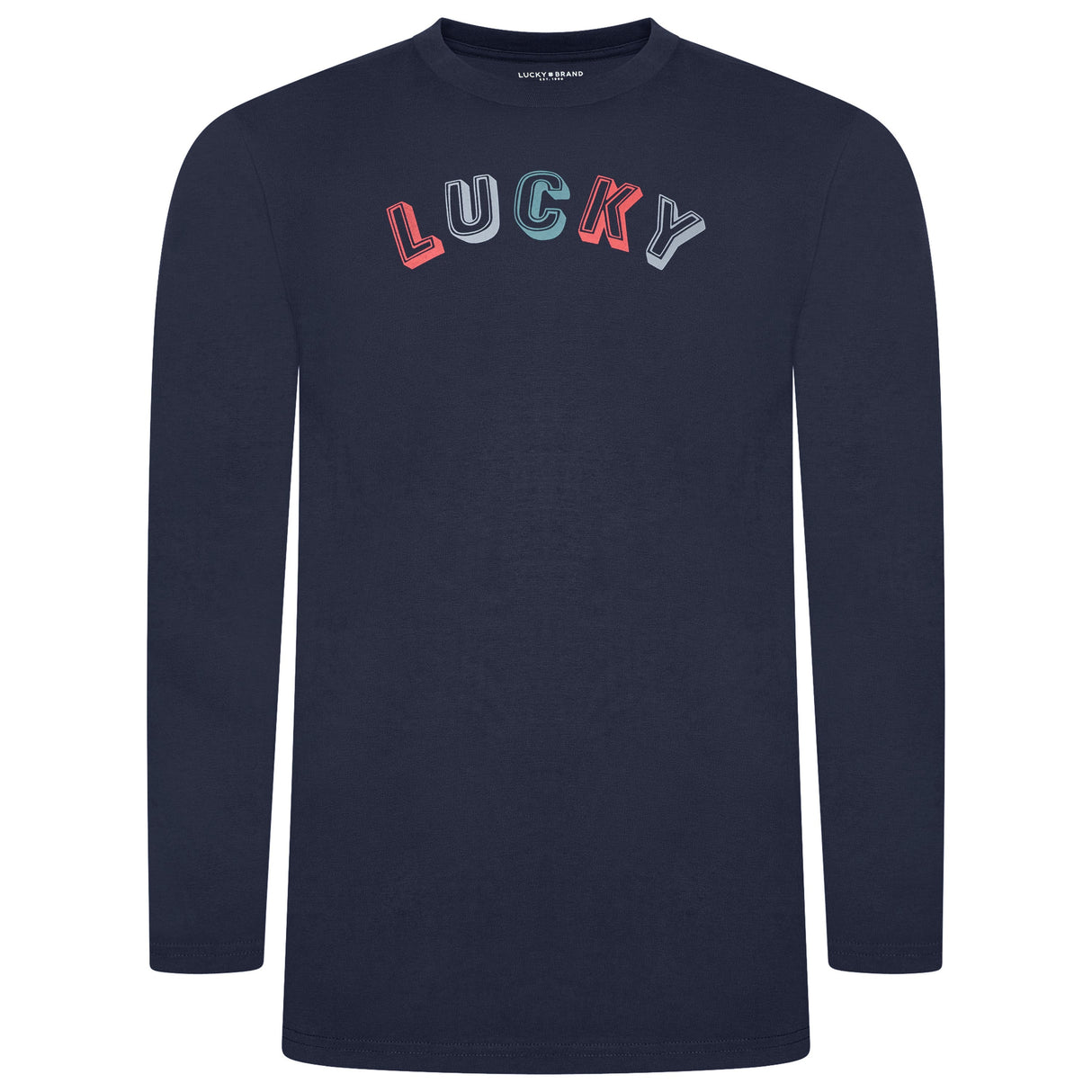 Lucky Brand Crew Neck & Closed Hem Flannel Pant Pyjama Set