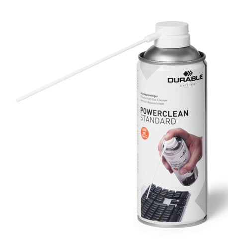 Durable POWERCLEAN Strong HFC-Free Compressed Air Duster Cleaner 400ml