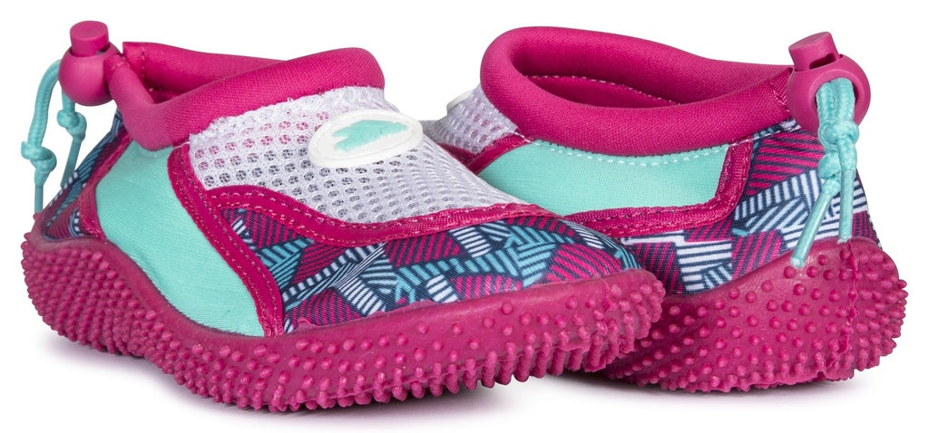 Trespass Squidette Kids Aqua Shoes Pink Lady Print Girls (UK Size 2)