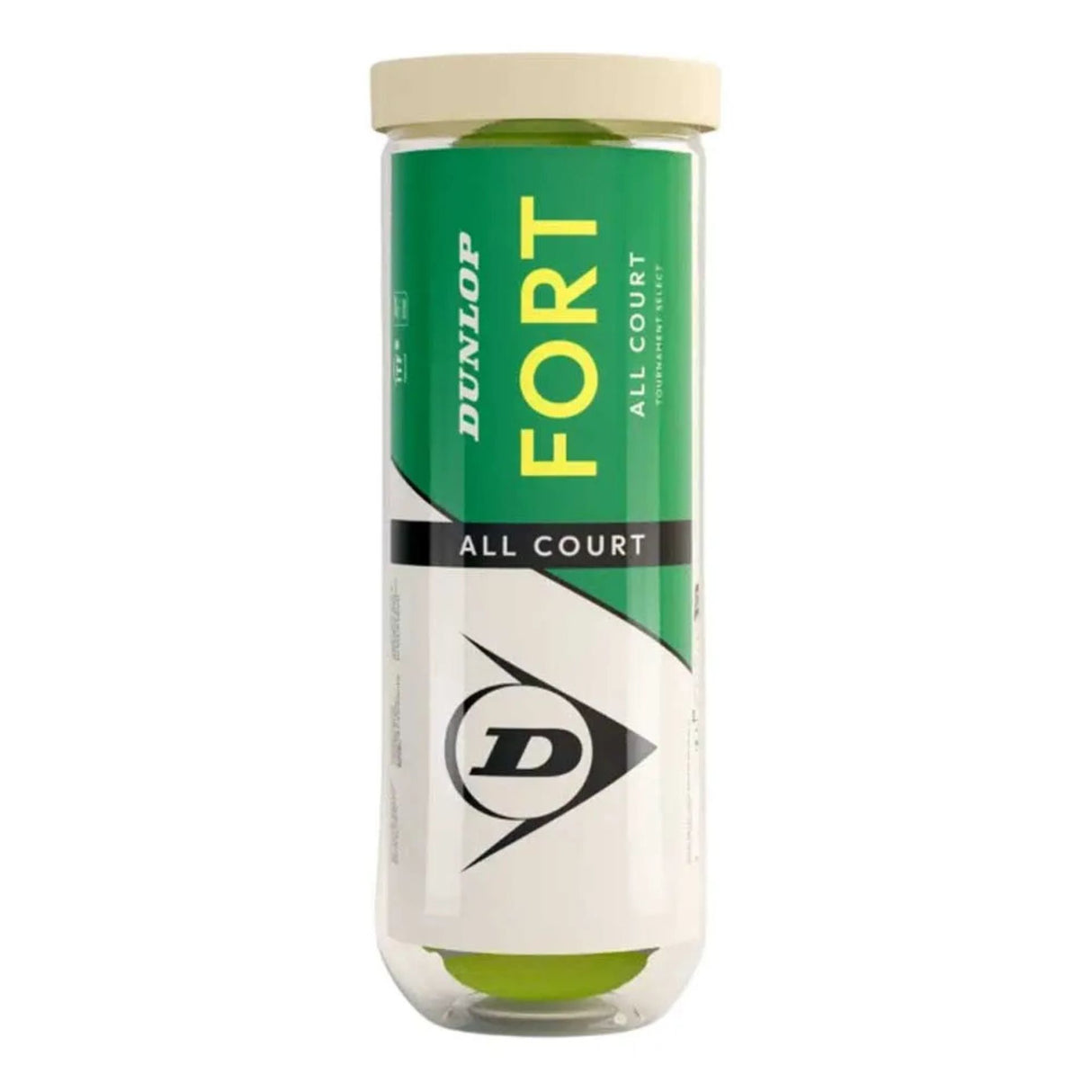 Dunlop Fort All Court Tennis Balls Green in Tube (4pk)