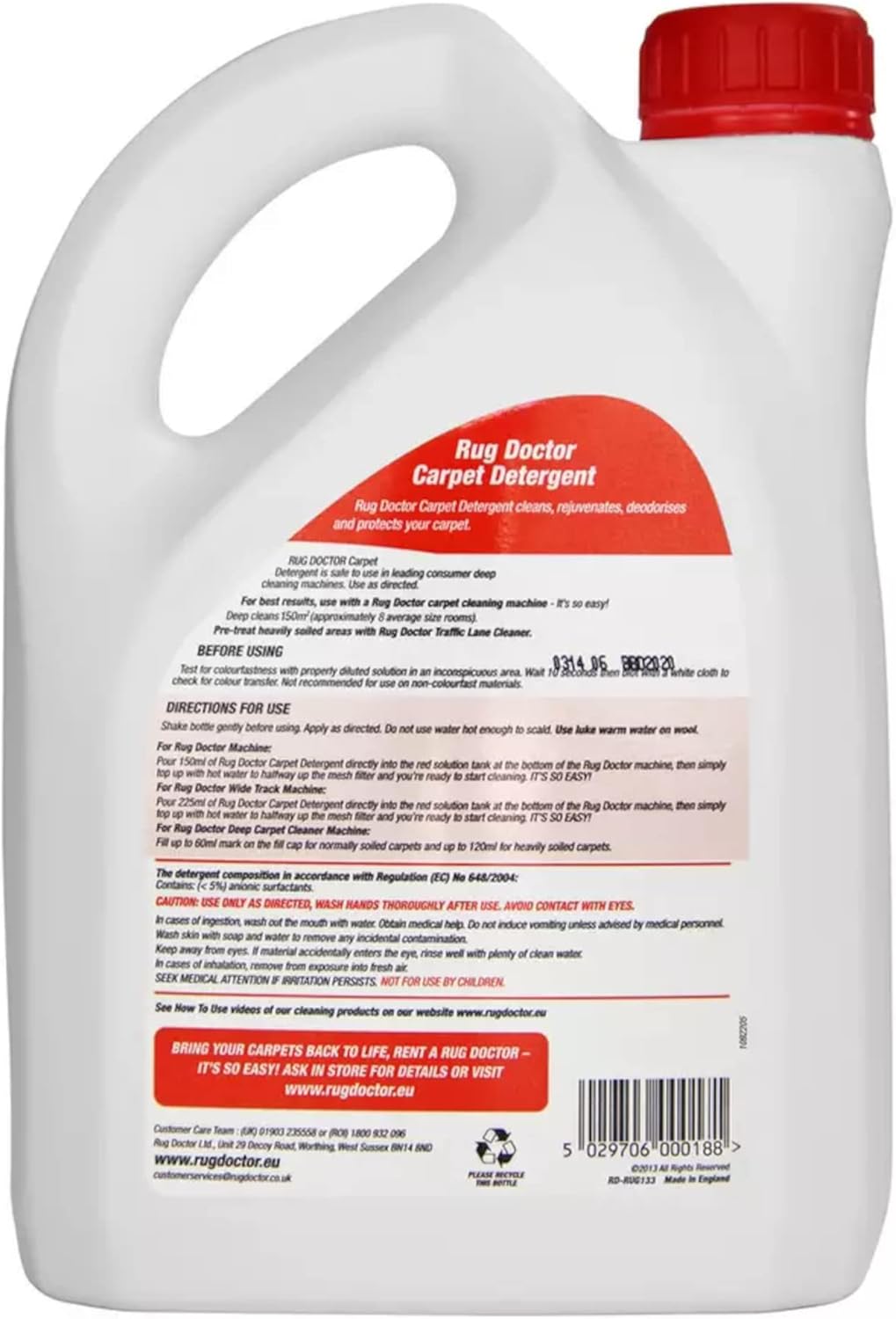 Rug Doctor Carpet Cleaner Detergent 4.0L
