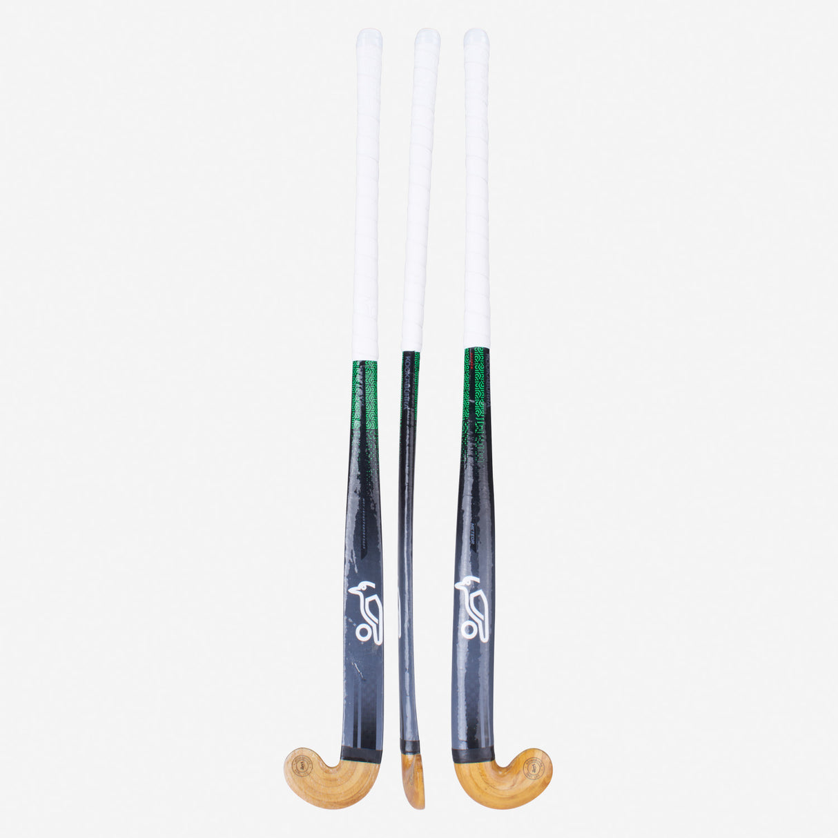 Kookaburra Meteor Wooden Hockey Stick 26" Light Black/Green
