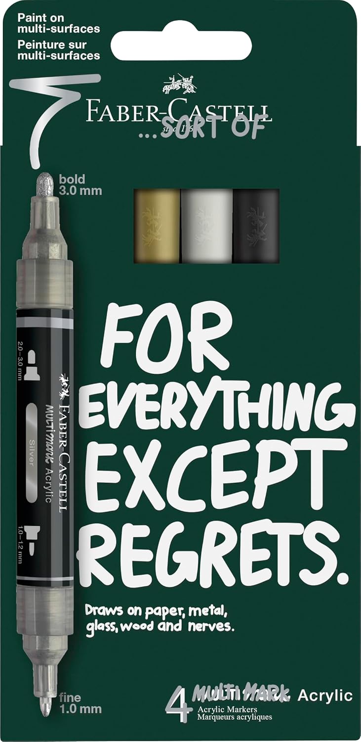 Faber-Castell Multimark Acrylic Dual Marker Classics (4pc)