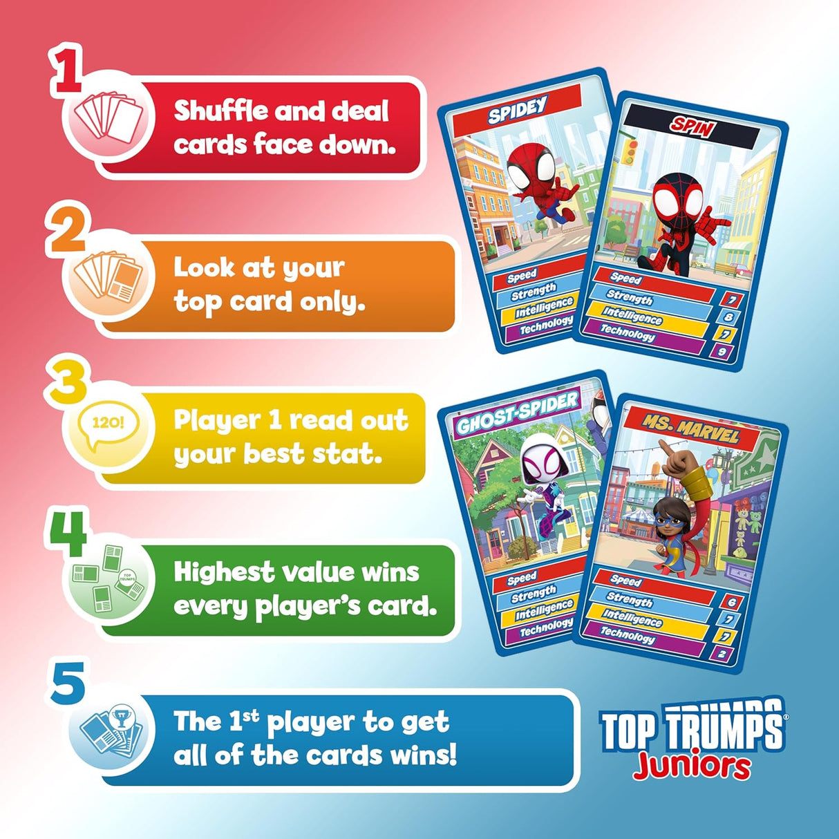 Winning Moves Top Trumps Junior Spidey & Friends Card Game