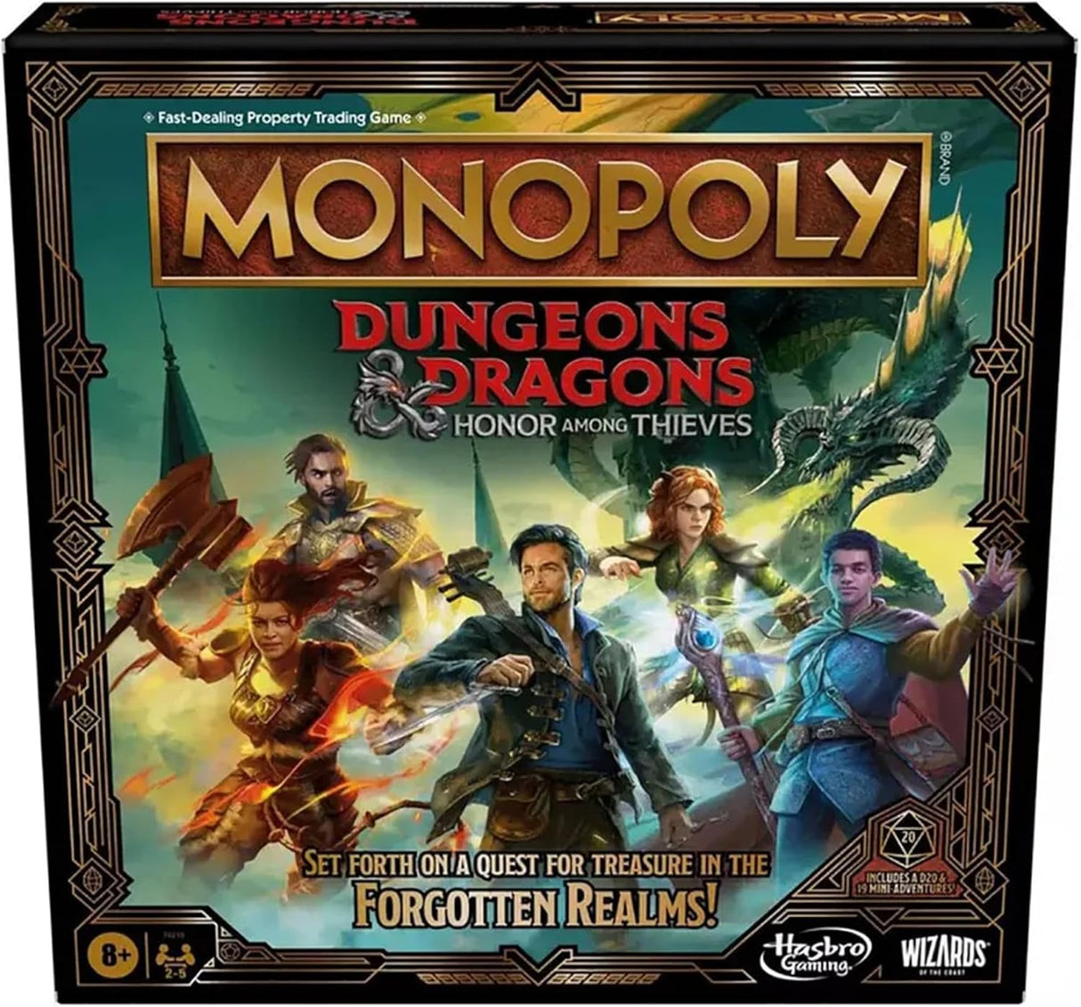 Hasbro Monopoly Dungeons & Dragons Honor Among Theives Board Gane