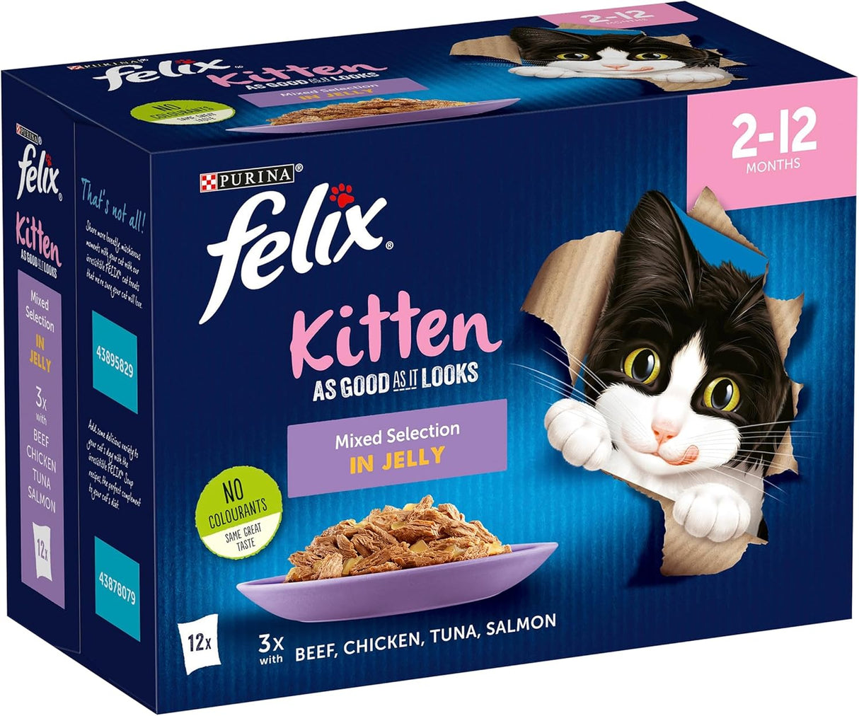 Felix AGAIL Mixed Selection in Jelly Wet Cat Food for Kittens (12 x 85g)