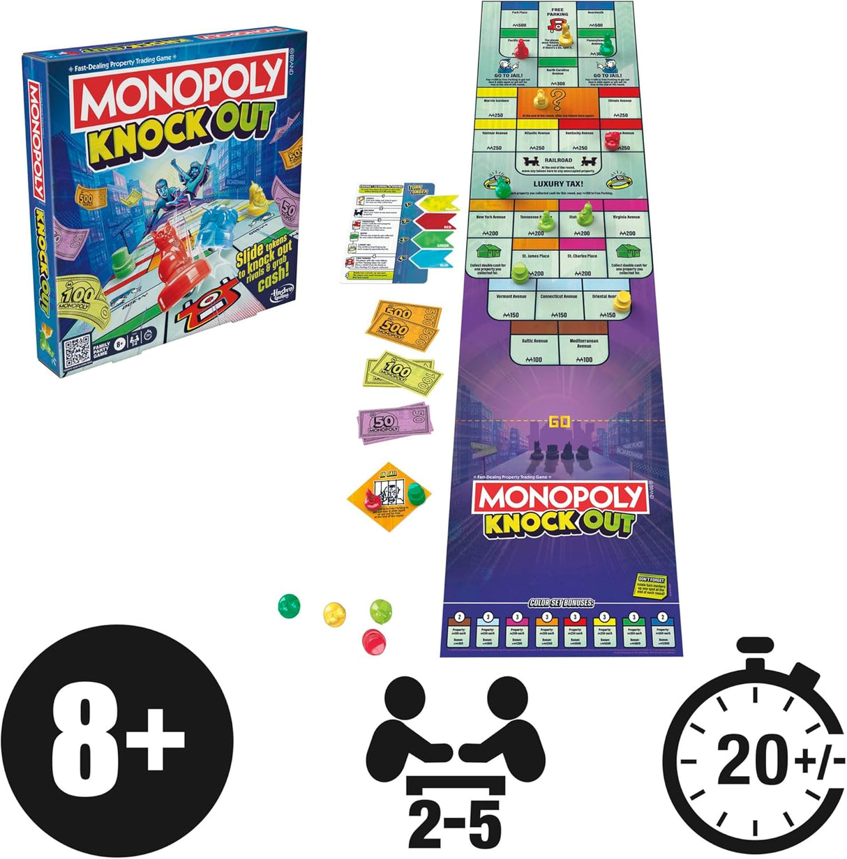 Hasbro Monopoly Knockout Board Game