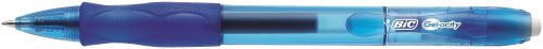 BIC Gelocity Grip Retractable Gel Rollerball Pen 0.7mm Tip Blue (12pk)