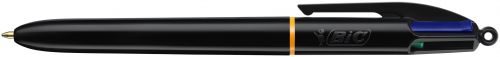 BIC 4 Colours Pro Ballpoint Pen 1.0mm Tip Black Barrel Black/Blue/Green/Red Ink (12pk)
