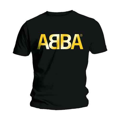 ABBA Unisex T-Shirt Gold Logo Black (M)