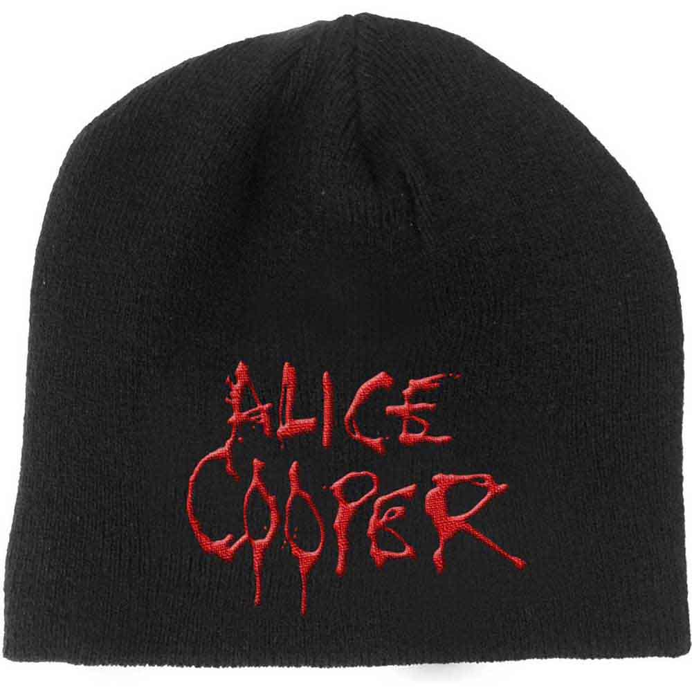 Alice Cooper Unisex Beanie Hat Dripping Logo