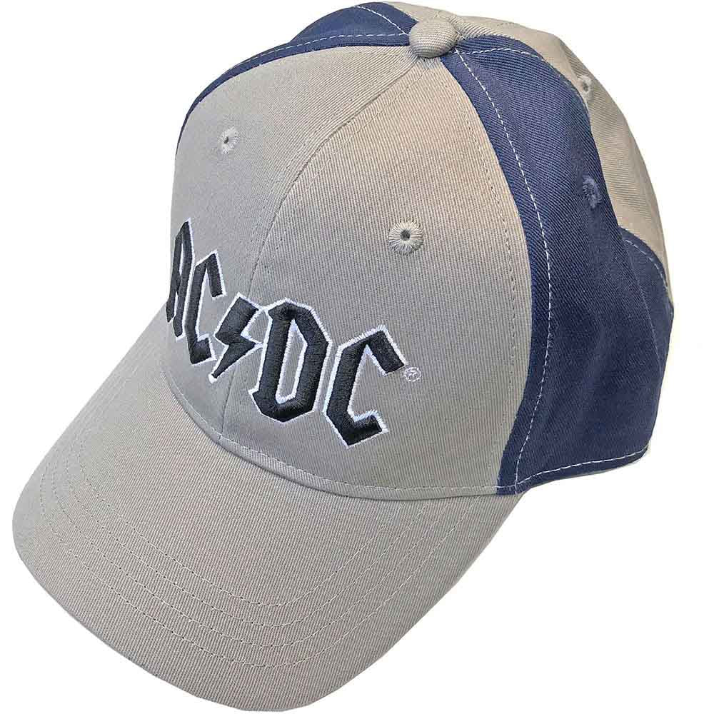 AC/DC Unisex Baseball Cap Black Logo Charcoal Grey & Navy