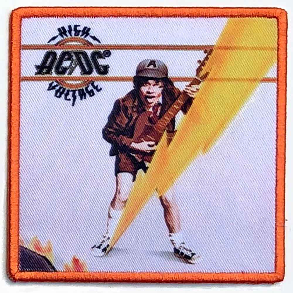 AC/DC Standard Iron-On Patch 3.5" x 3.5" High Voltage (Album Cover)