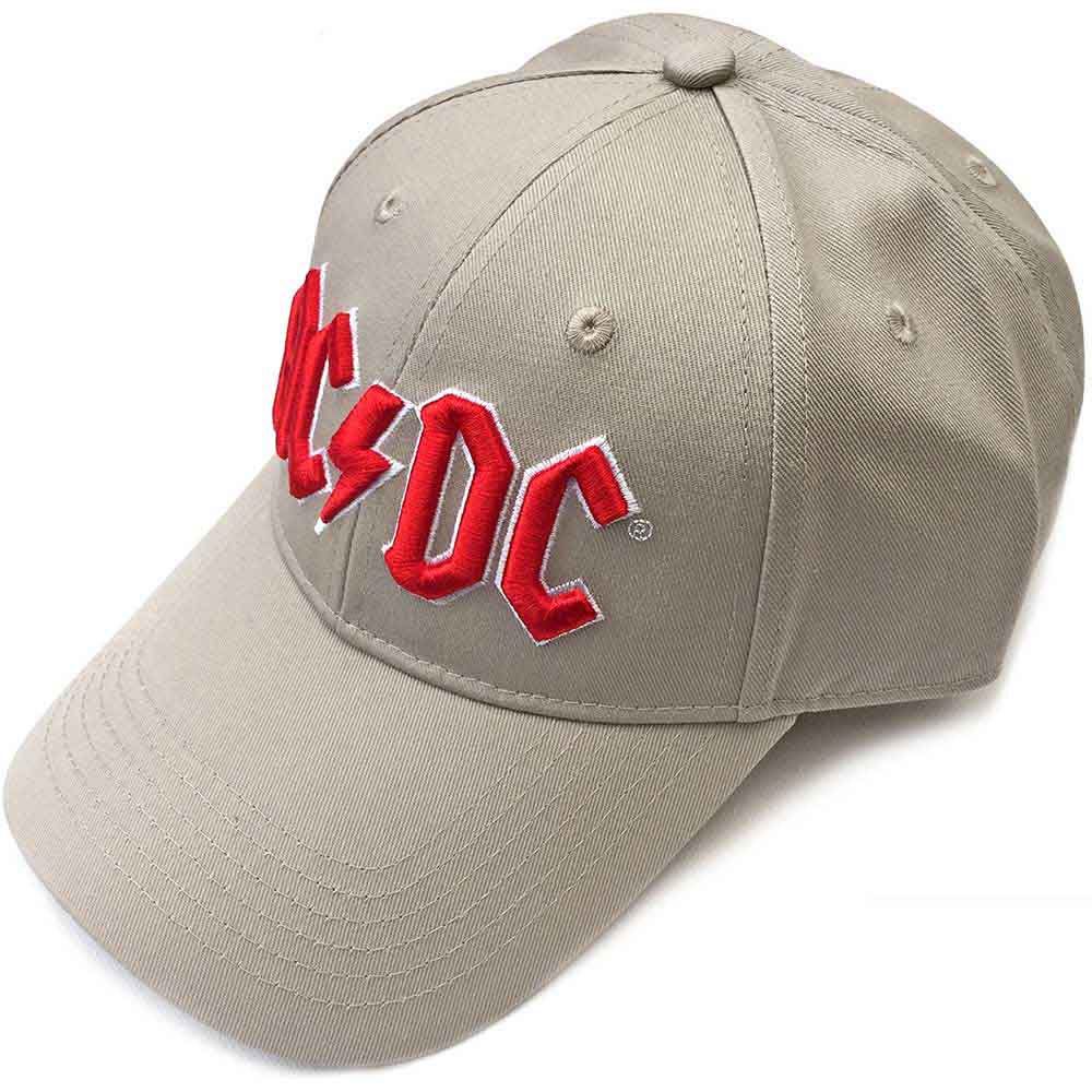 AC/DC Men's Baseball Cap Red Logo Sand