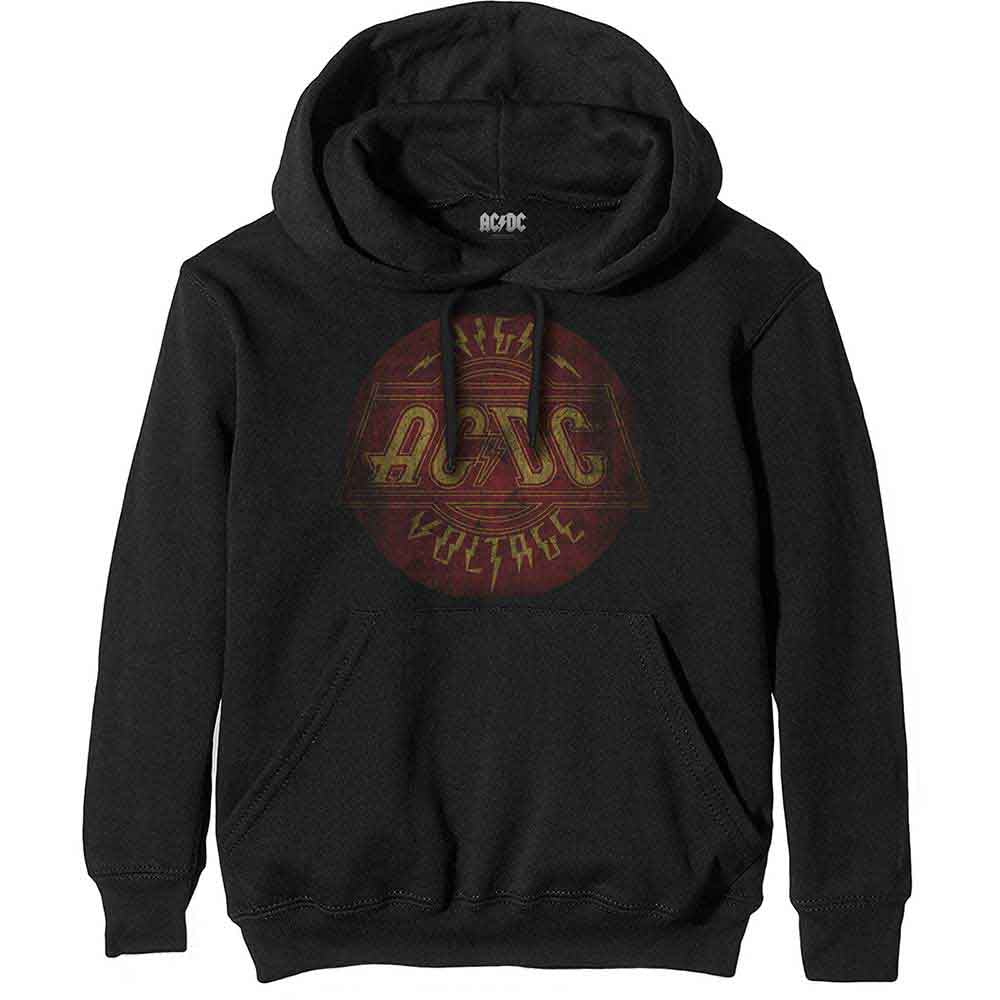 AC/DC Unisex Pullover Hoodie High Voltage Vintage Black (XXL)
