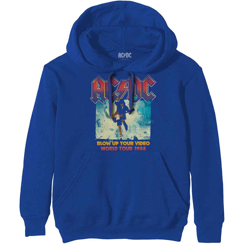 AC/DC Unisex Pullover Hoodie Blow Up Your Video Blue (XS)