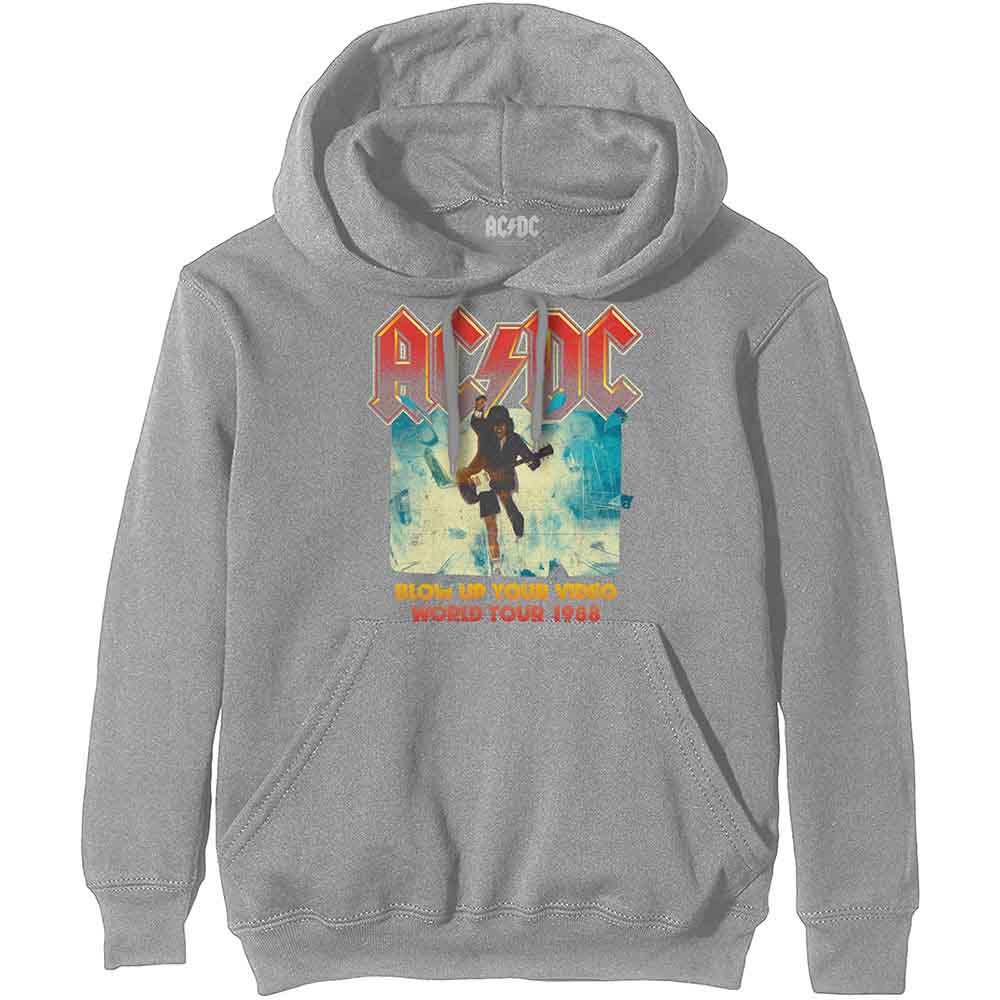 AC/DC Unisex Hoodie Blow Up Your Video Grey (XL)