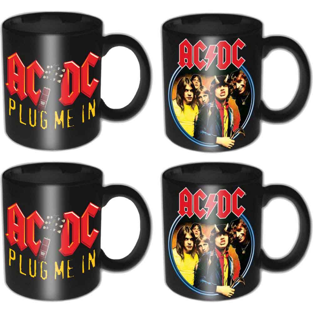 AC/DC Mini Mug Set: Devil Angus & Plug Me In (4pc)