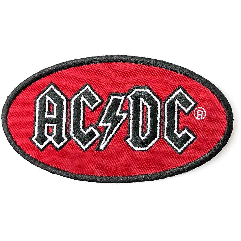 AC/DC Standard Iron-On Patch Oval Logo (Embroidered)