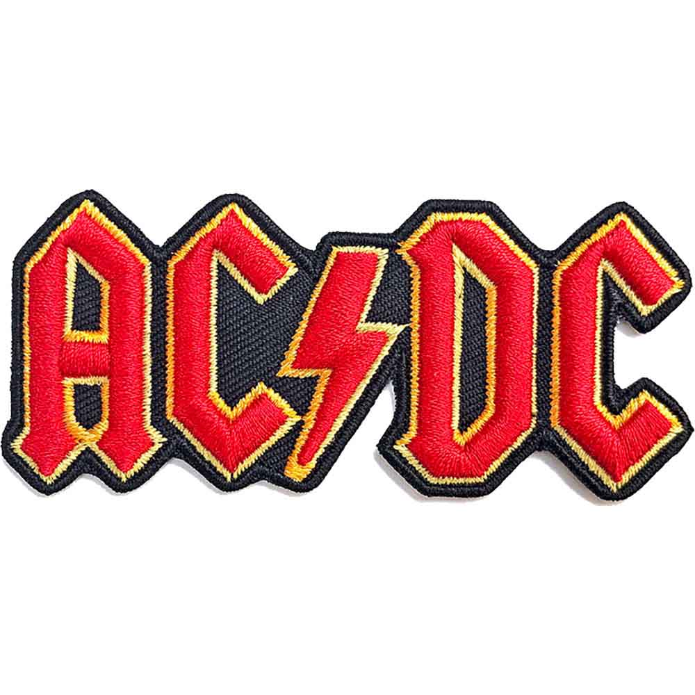 AC/DC Standard Iron-On Patch Cut-Out 3D Logo