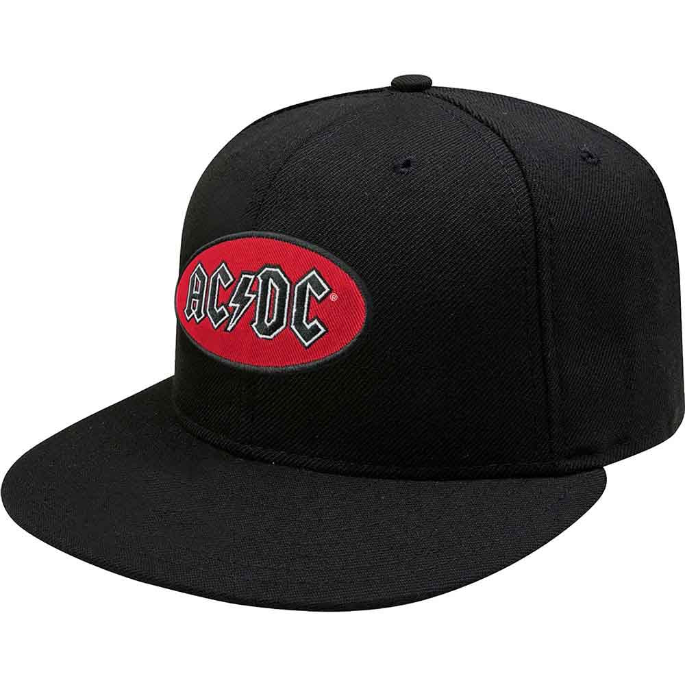 AC/DC Unisex Snapback Baseball Cap Oval Logo Black