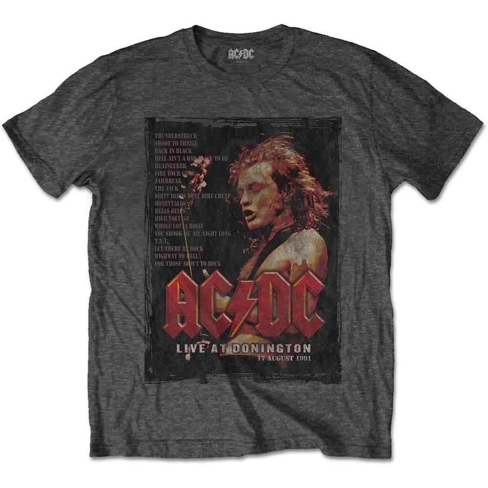 AC/DC Unisex T-Shirt Charcoal Grey Donington Set (XXL)
