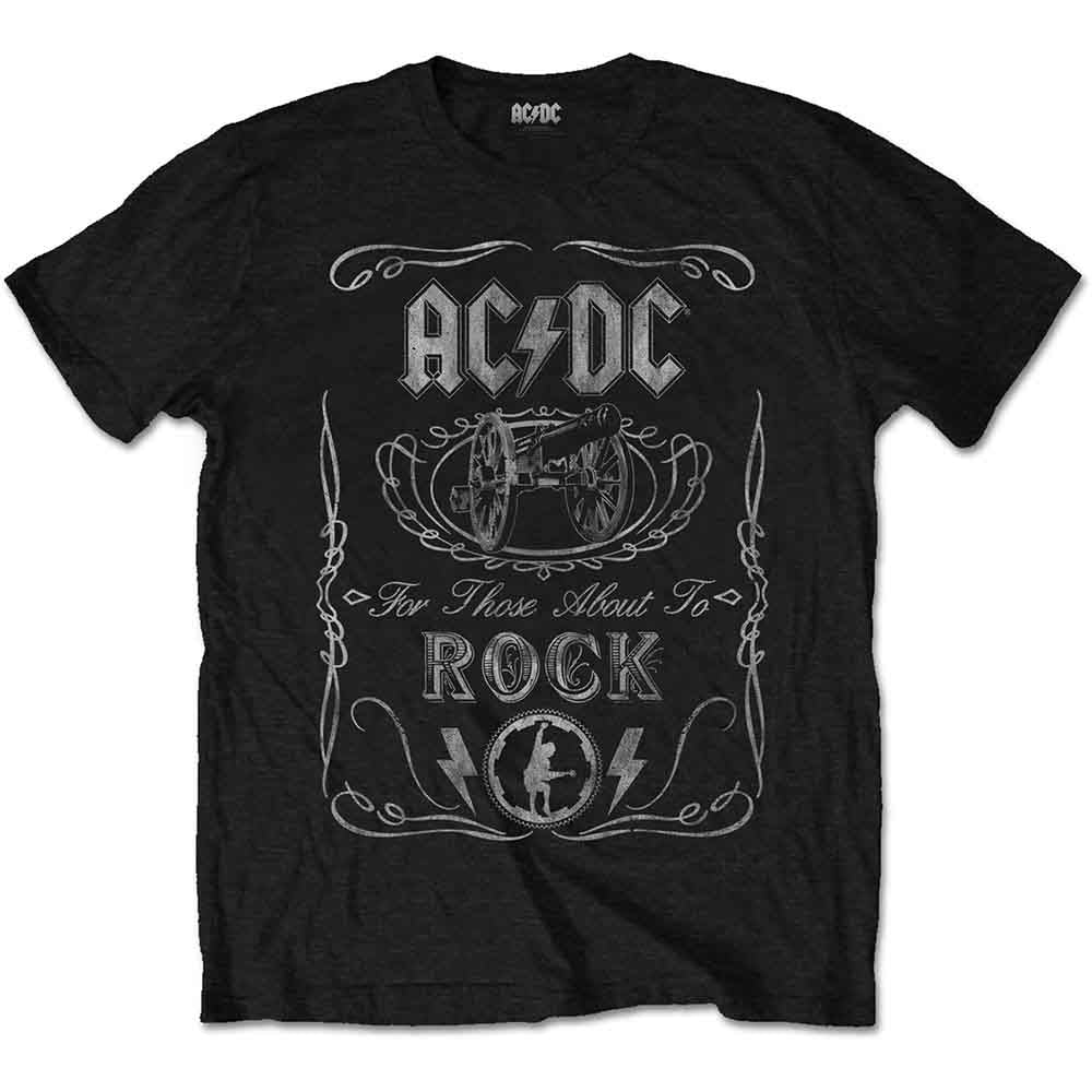 AC/DC Unisex T-Shirt Cannon Swig Vintage Black (S)