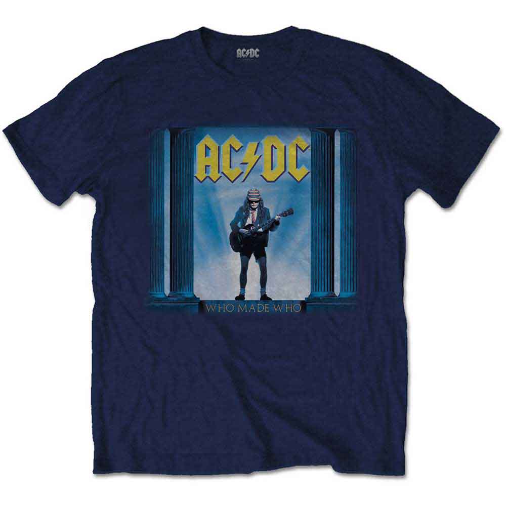AC/DC Unisex T-Shirt Who Man Who Navy Blue (XXL)