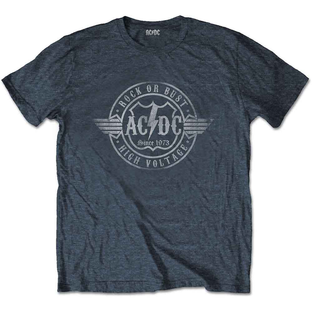 AC/DC Unisex T-Shirt Rock or Bust Grey (XXL)