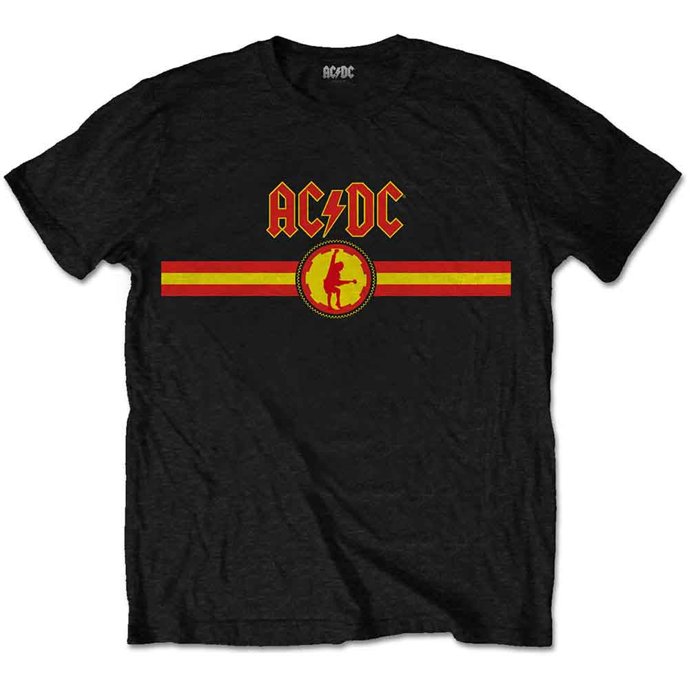 AC/DC Unisex T-Shirt Logo & Stripe Black (XL0
